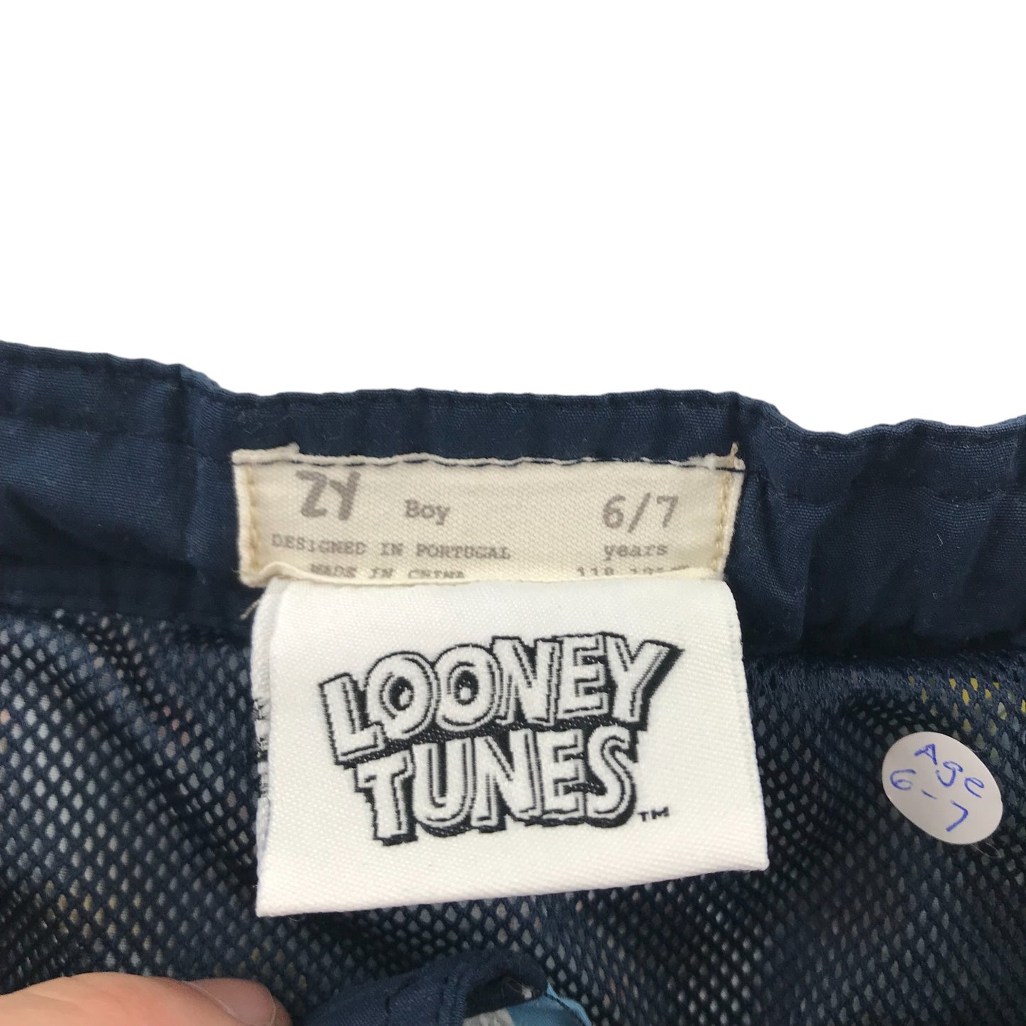 ZY Swim Trunks Age 6 Blue Looney Tunes Print Shorts