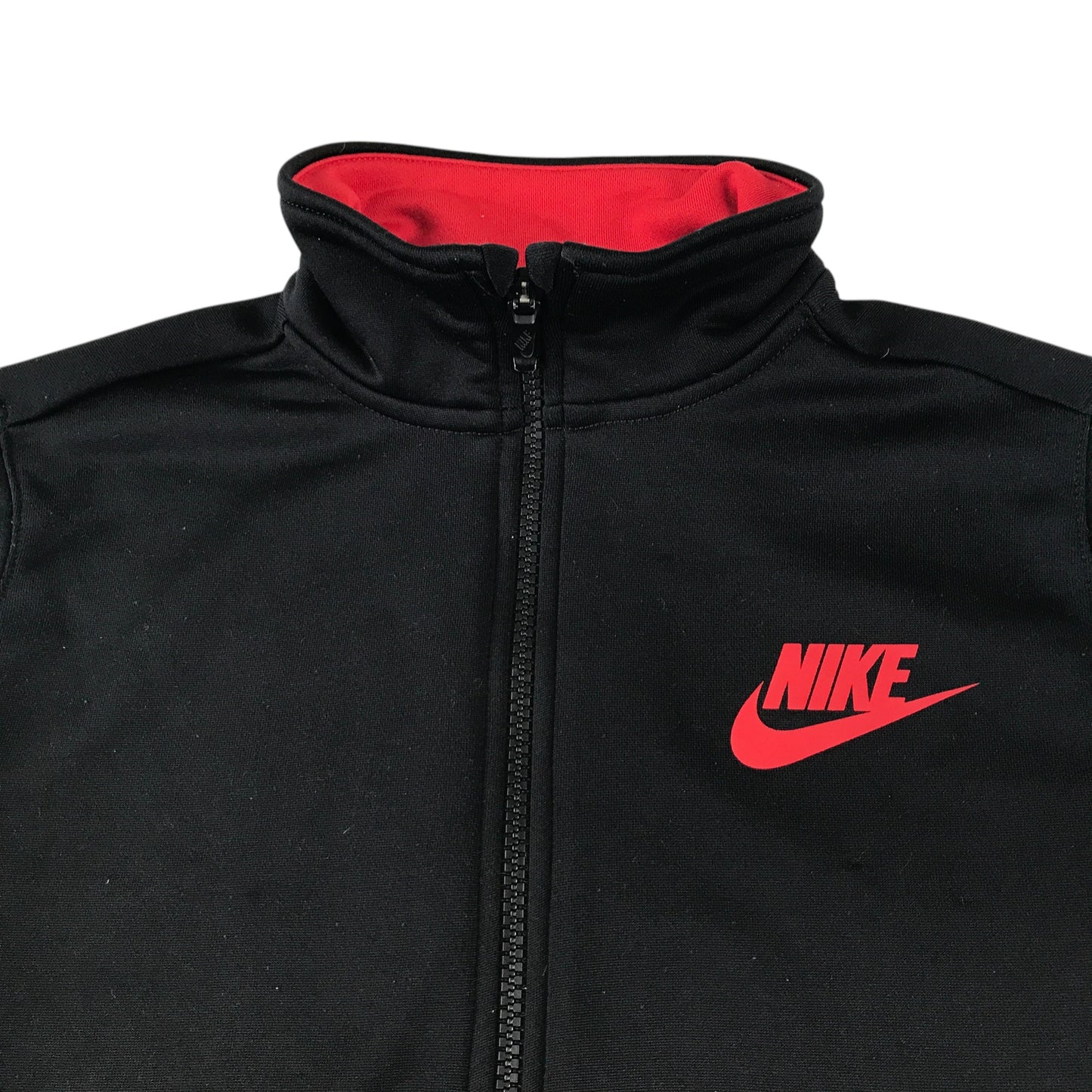 Nike sweater 9-10 year red and black panelled sporty tracksuit top