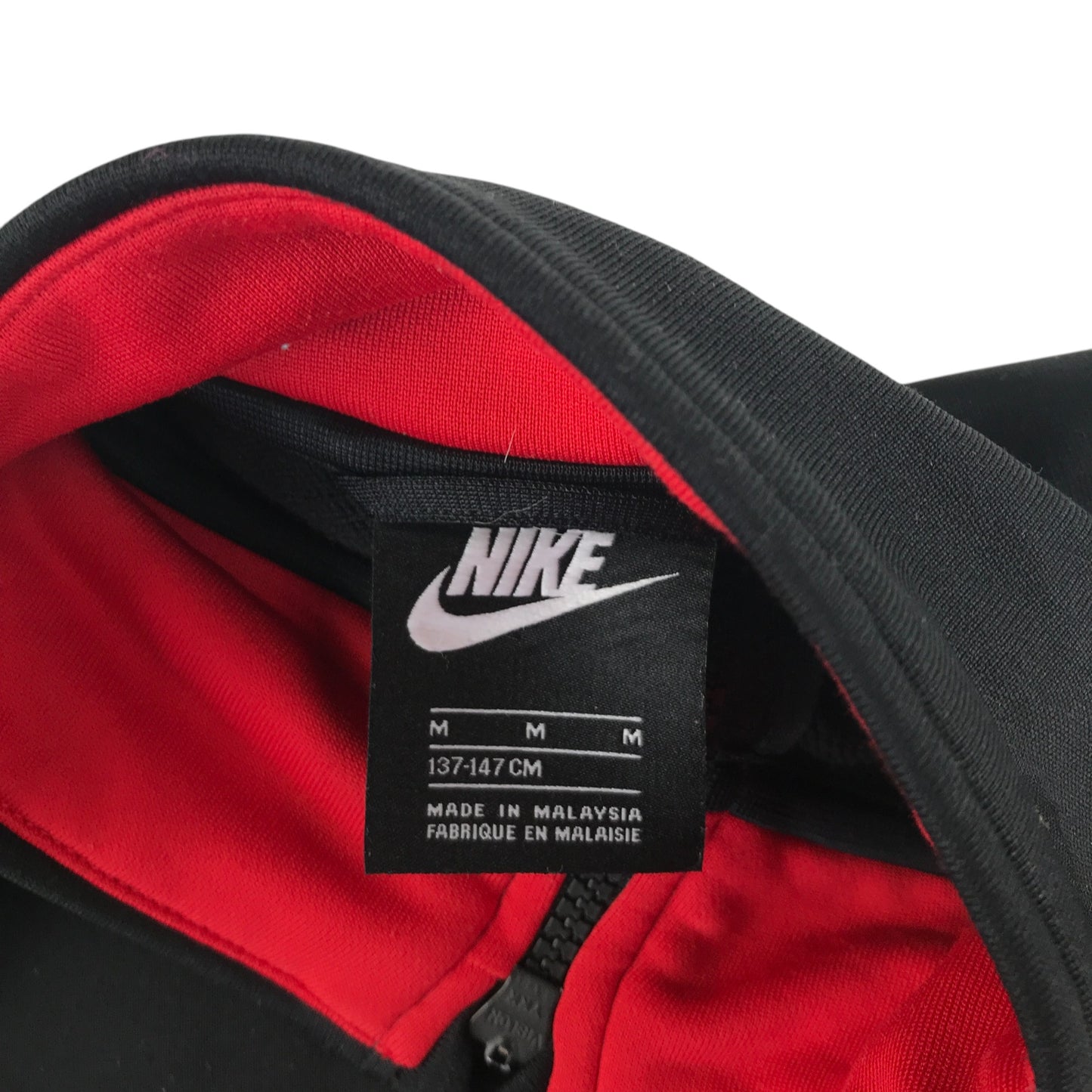 Nike sweater 9-10 year red and black panelled sporty tracksuit top