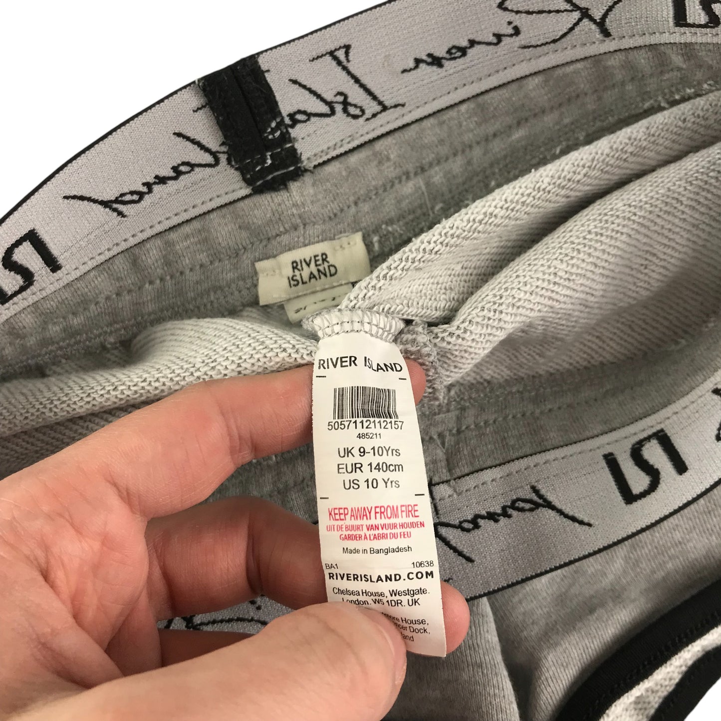 River Island micro shorts 9-10 years grey jersey