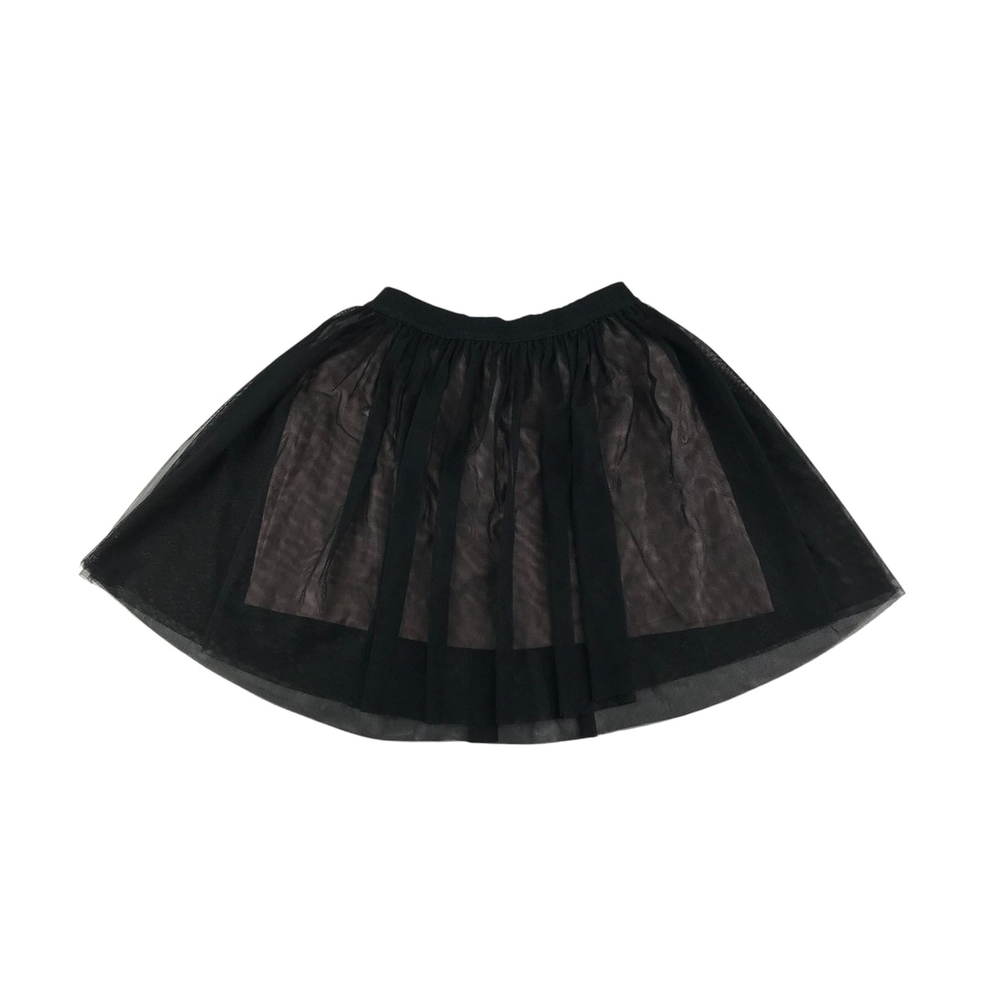 Zara skirt 8-9 years black and pink mesh layered