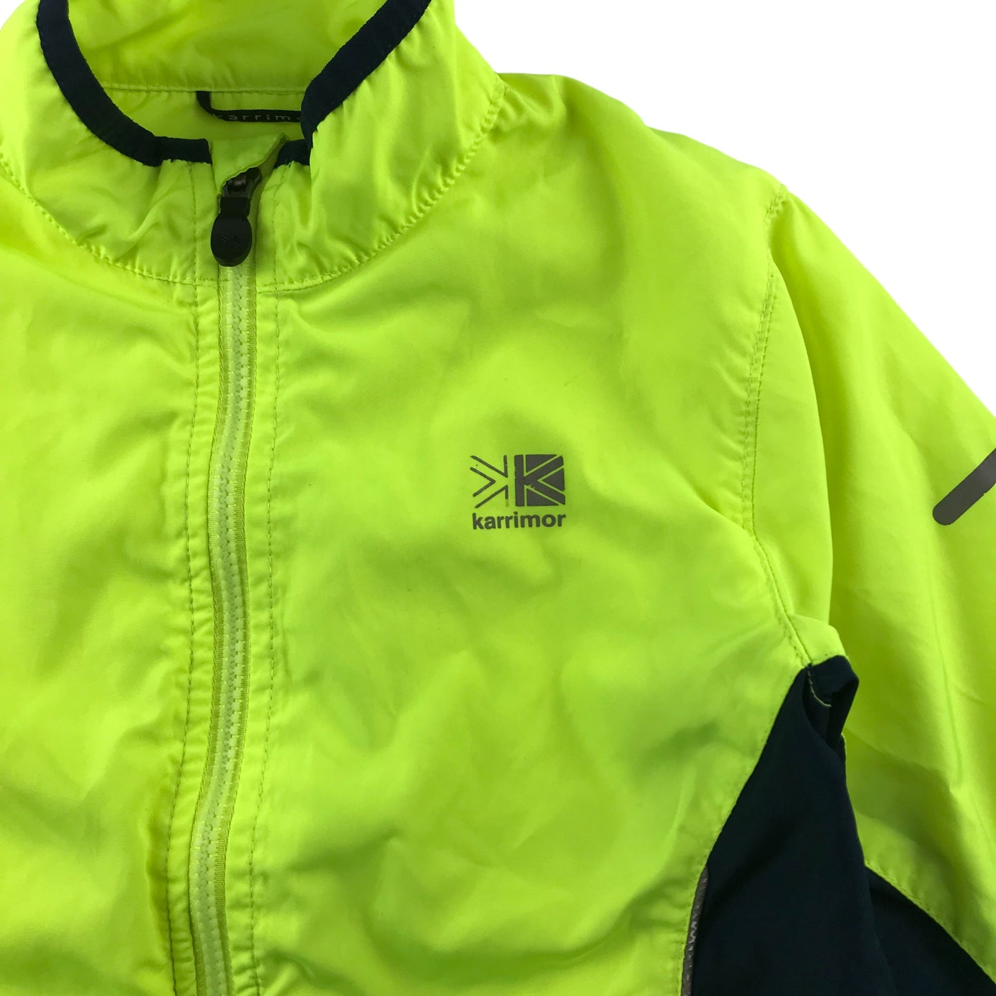 Karrimor light jacket 9-10 years neon yellow cycling jacket
