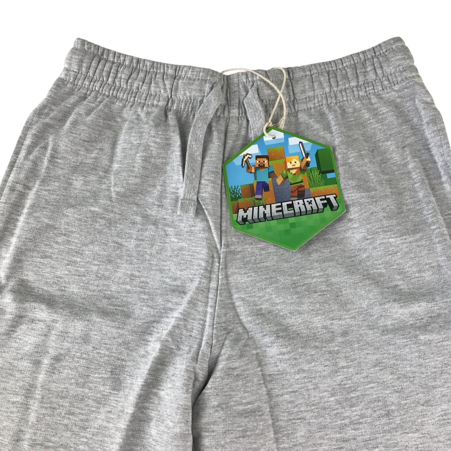 Minecraft official store joggers 9-10 years grey Minecraft text logo elasticated waistband