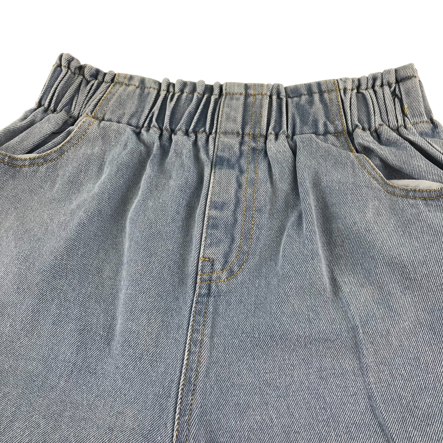 Shein shorts 11-12 years blue denim paper bag waist