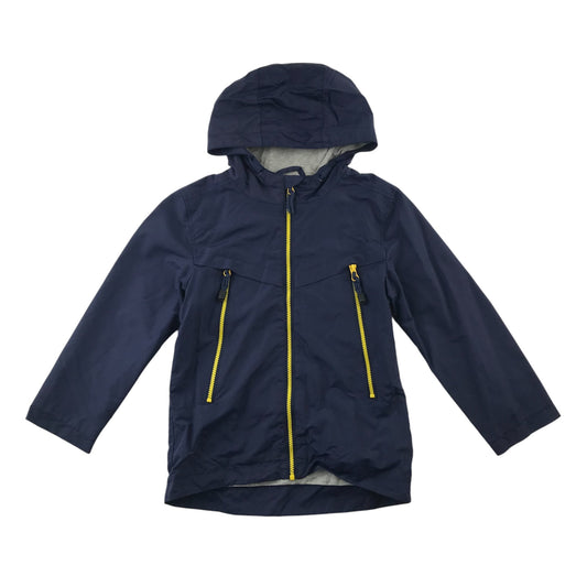 John Lewis light jacket 9 years navy plain with yellow zippers