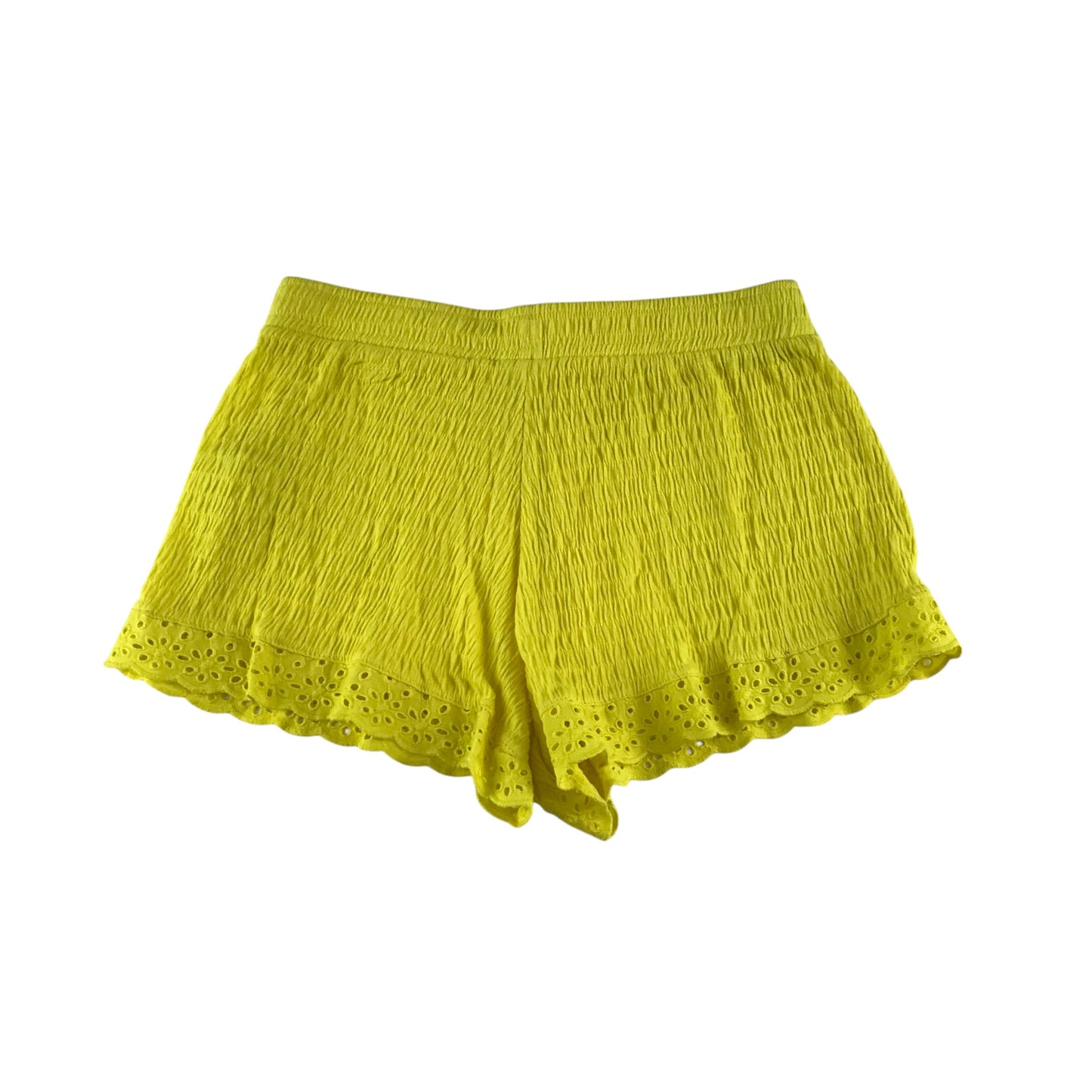 Zara shorts 11-12 years yellow stretchy gathered fabric