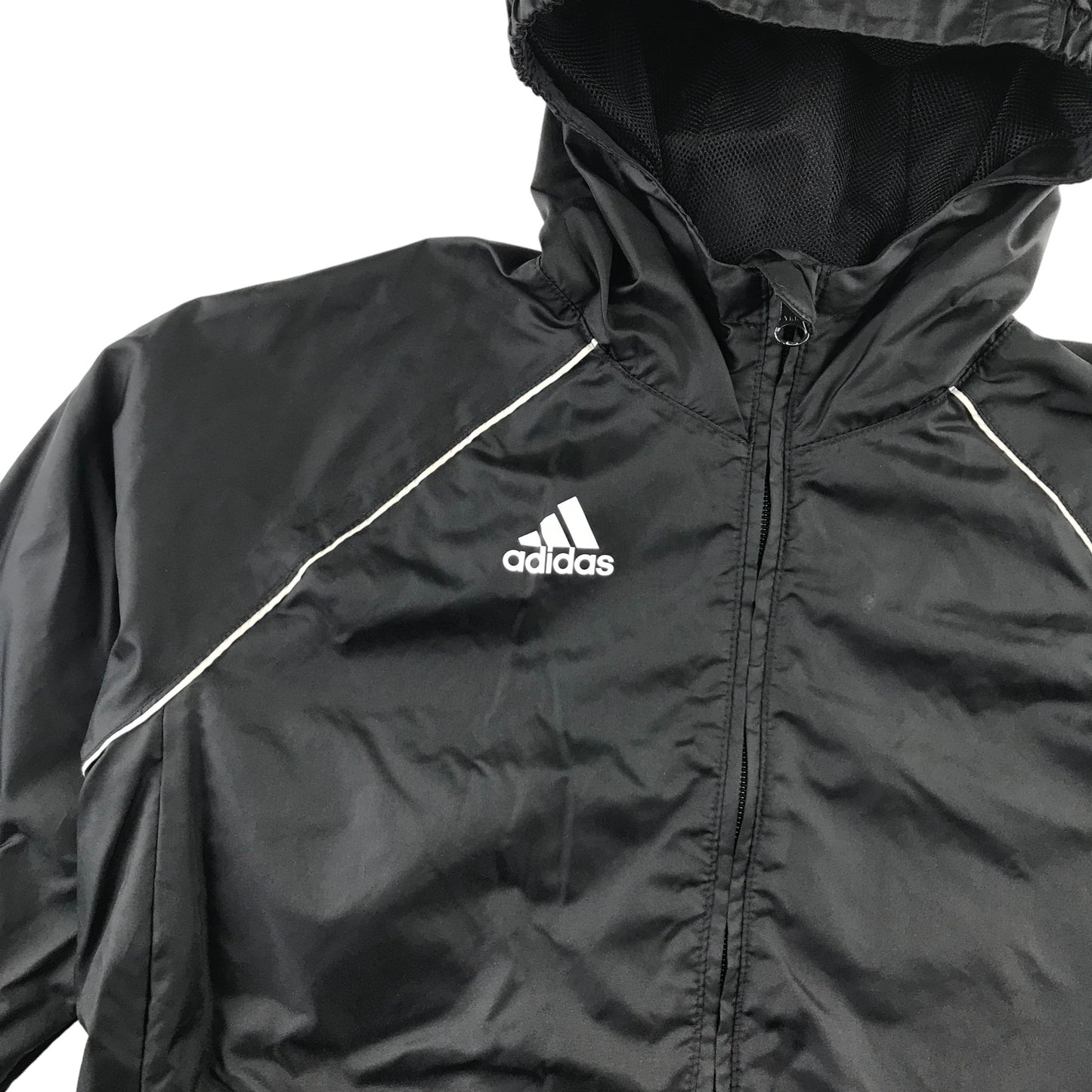 Adidas light jacket 9-10 years black with white details