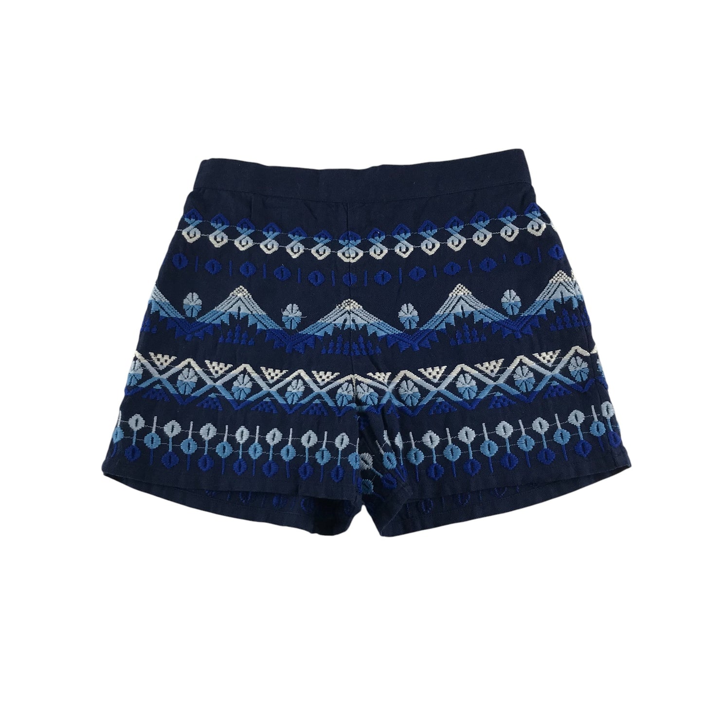 Monsoon shorts 12-13 years navy blue embroidered pattern cotton