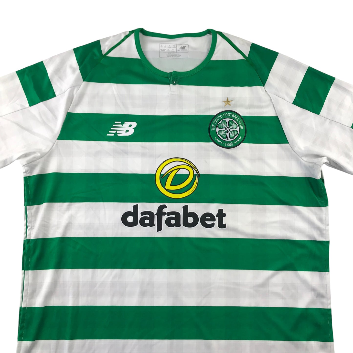 New Balance Celtic FC Football Strip men size L number 4 Cunnigham
