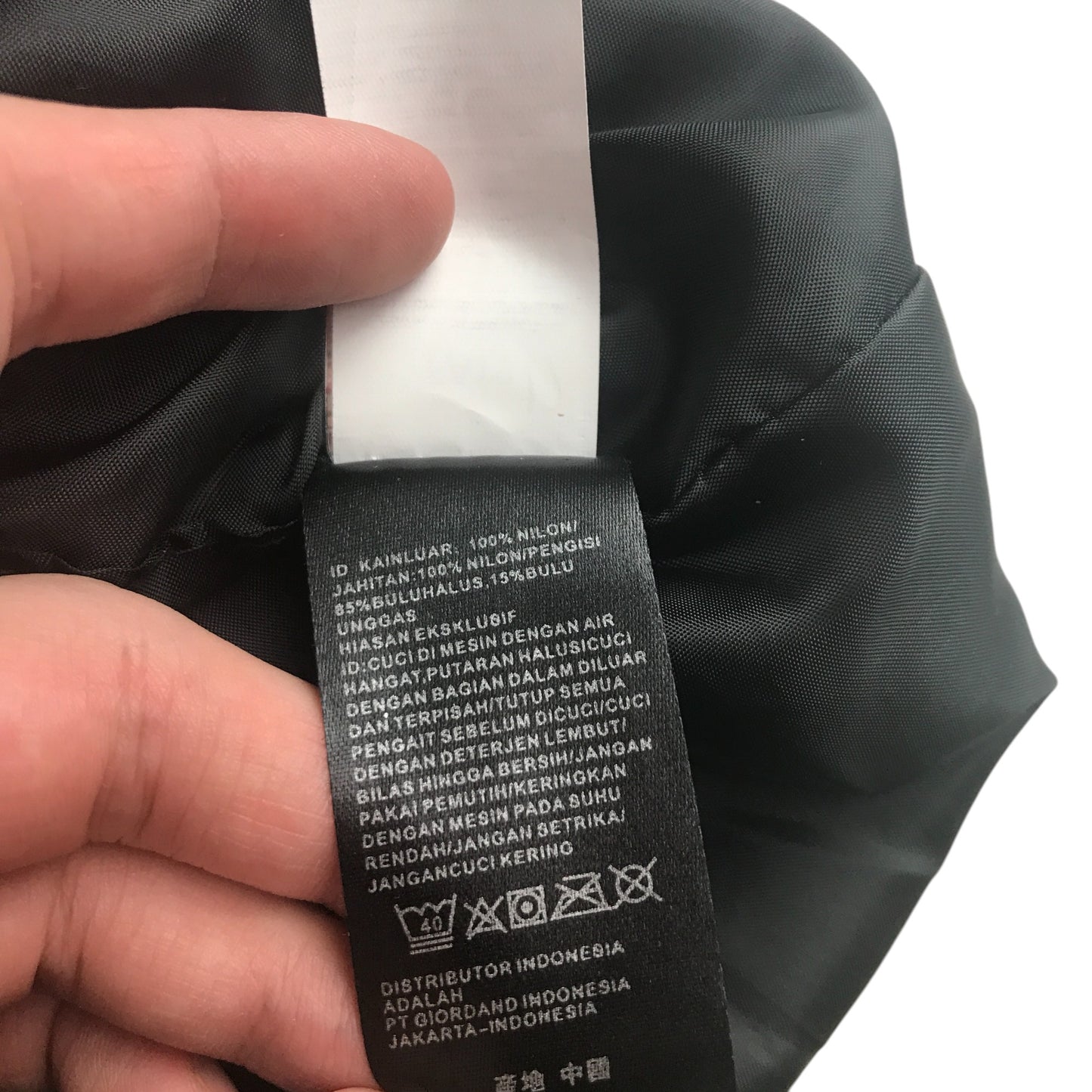 The North Face jacket men's size S black and blue panelled puffer