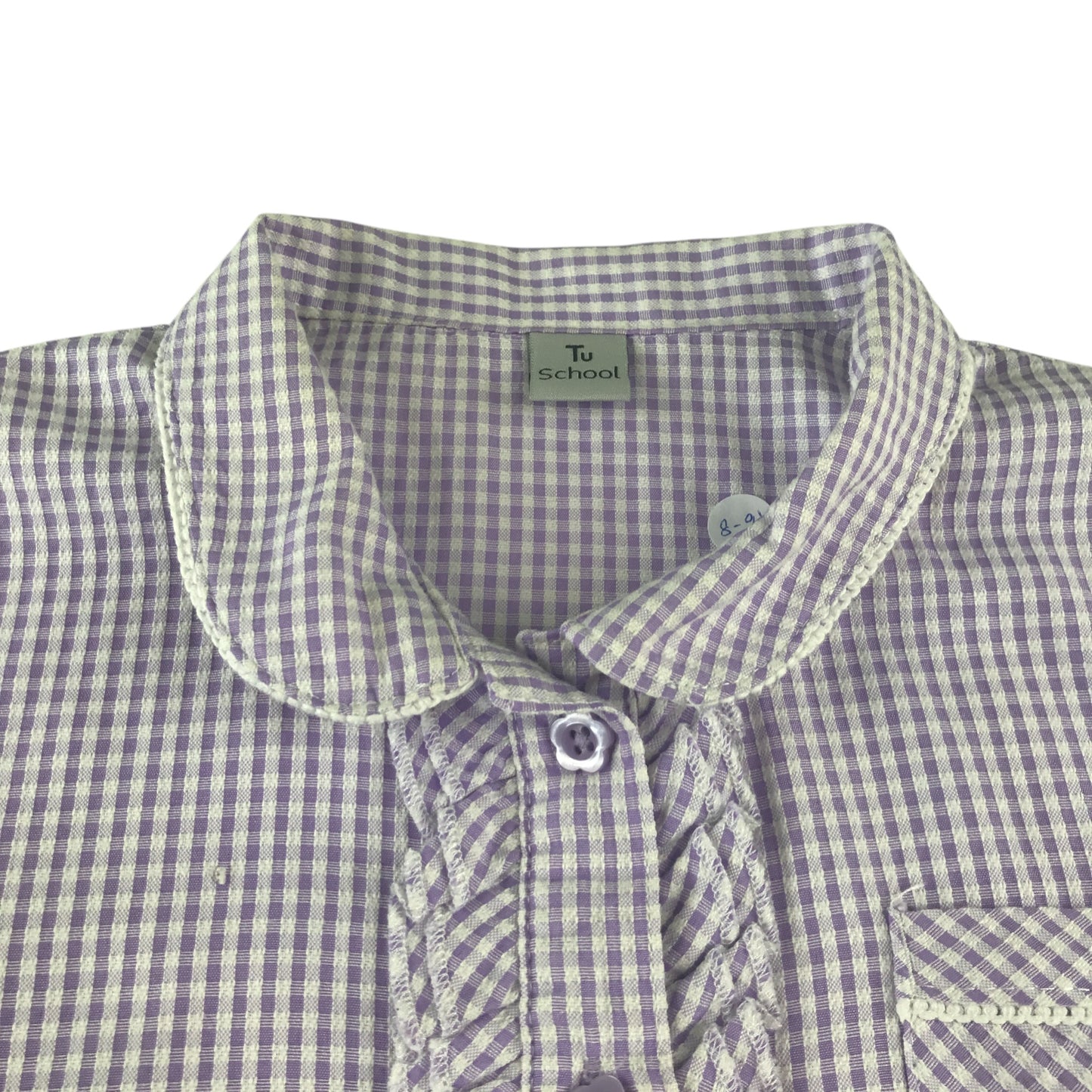 Tu blouse and skirt set 8-9 years lilac summer gingham school bundle