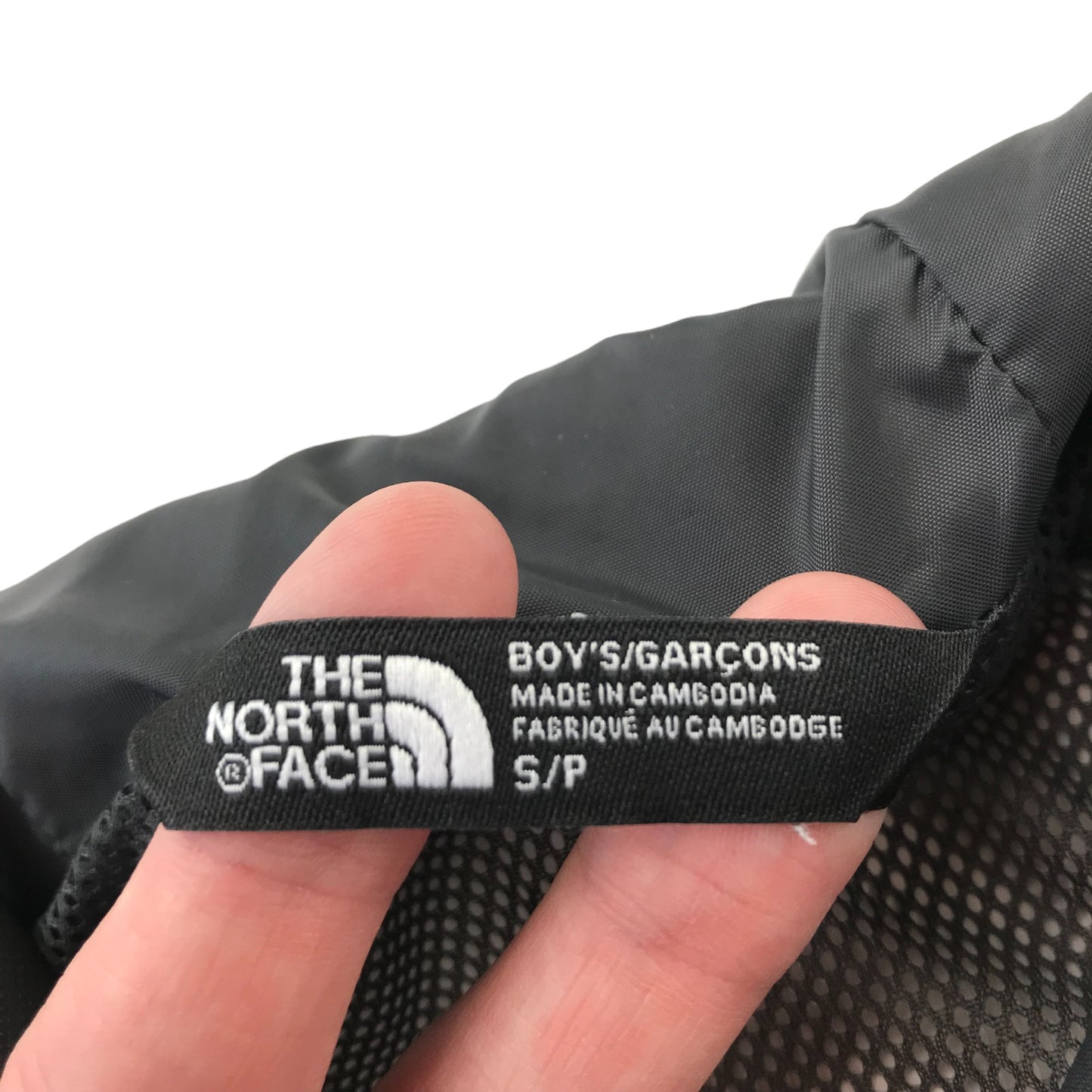 The North Face light jacket 7-8 years grey panelled with logo