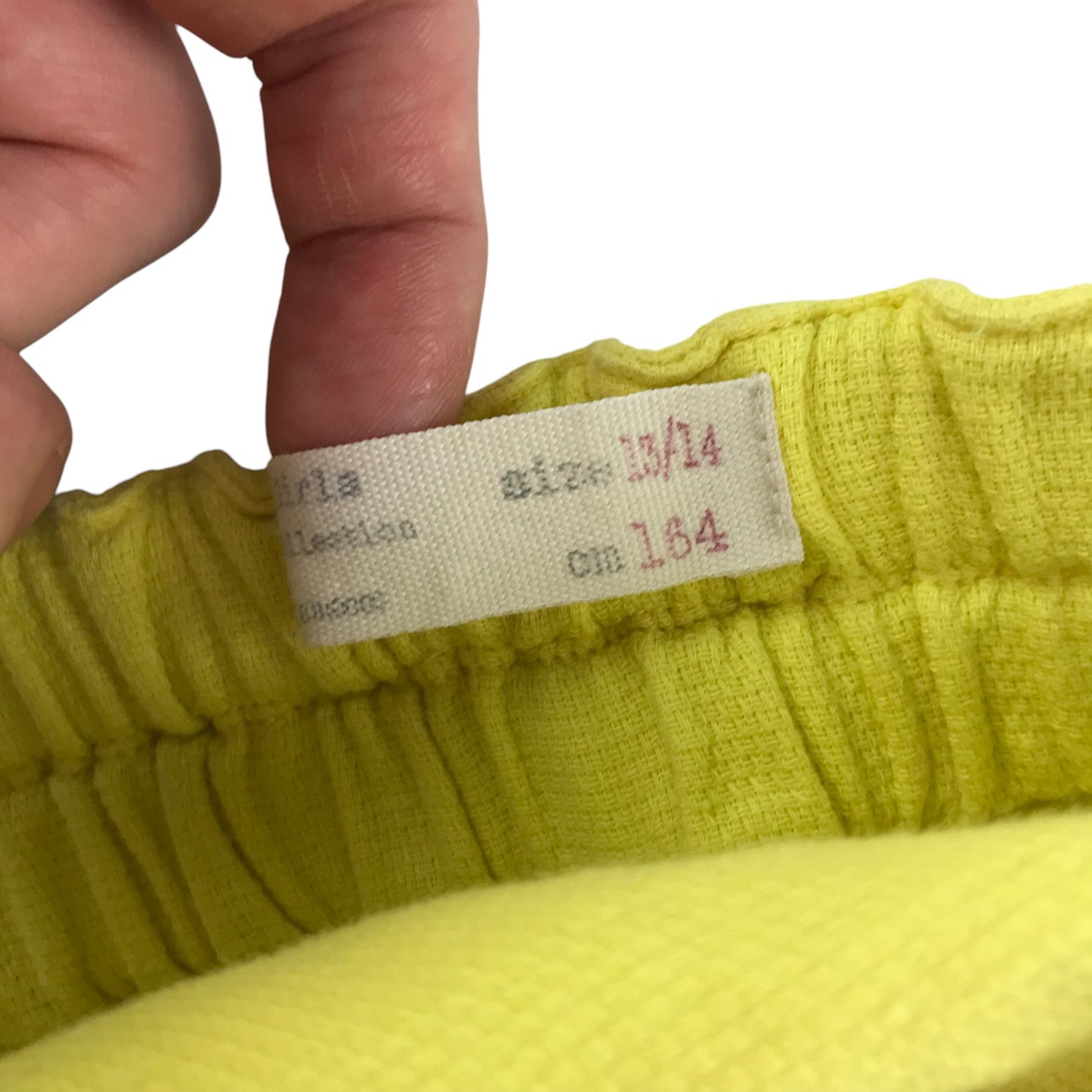 Zara shorts 13-14 years yellow jersey