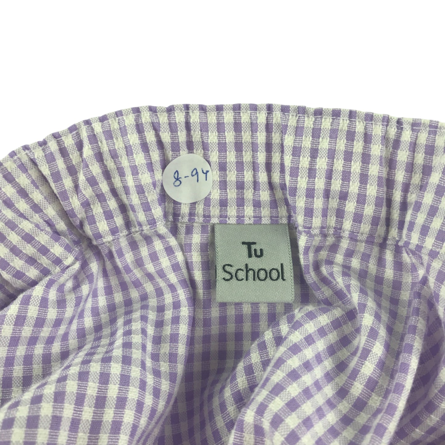 Tu blouse and skirt set 8-9 years lilac summer gingham school bundle