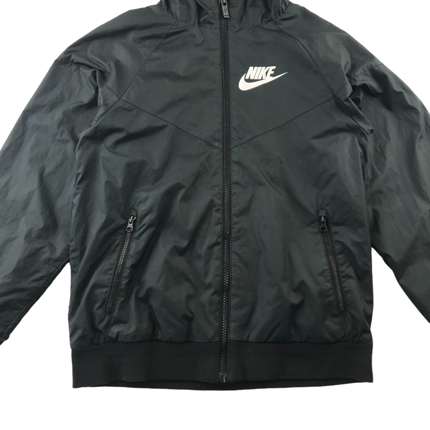 Nike light jacket 10 years black plain with white logo