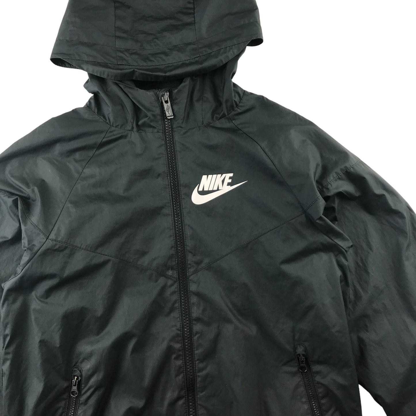 Nike light jacket 10 years black plain with white logo