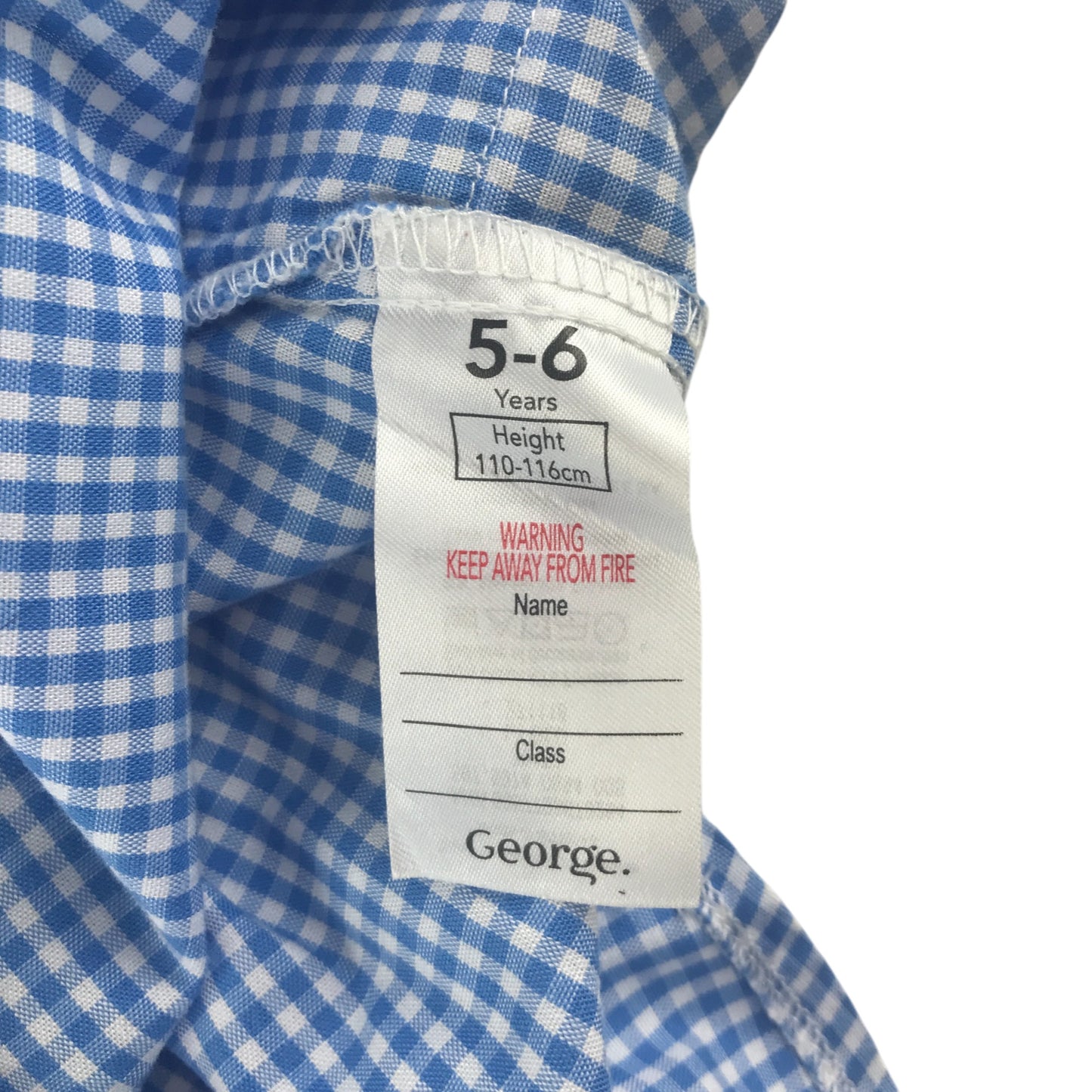 George school summer gingham skirt 5-6 years elasticated waistband and pockets