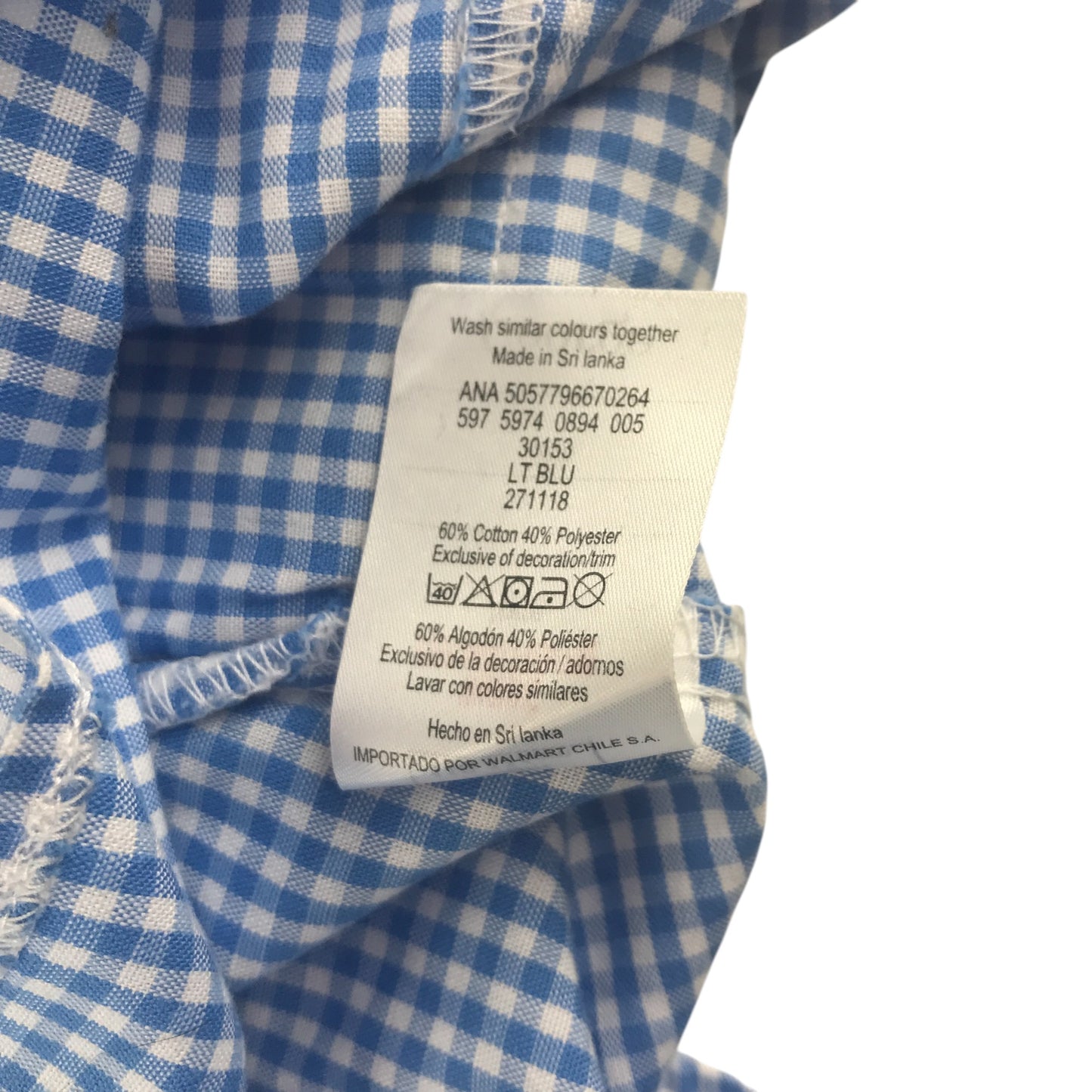 George school summer gingham skirt 5-6 years elasticated waistband and pockets