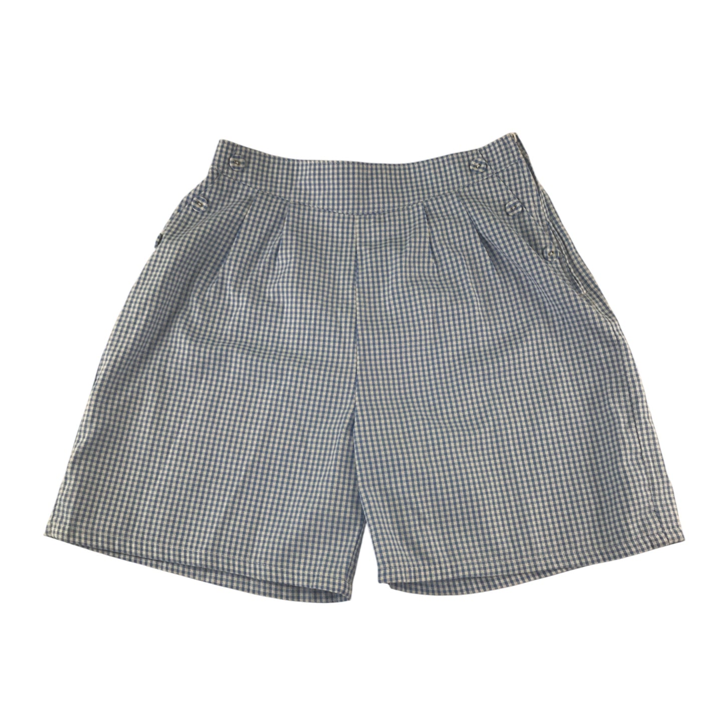 Tu school summer gingham shorts 10-11 years blue high waist