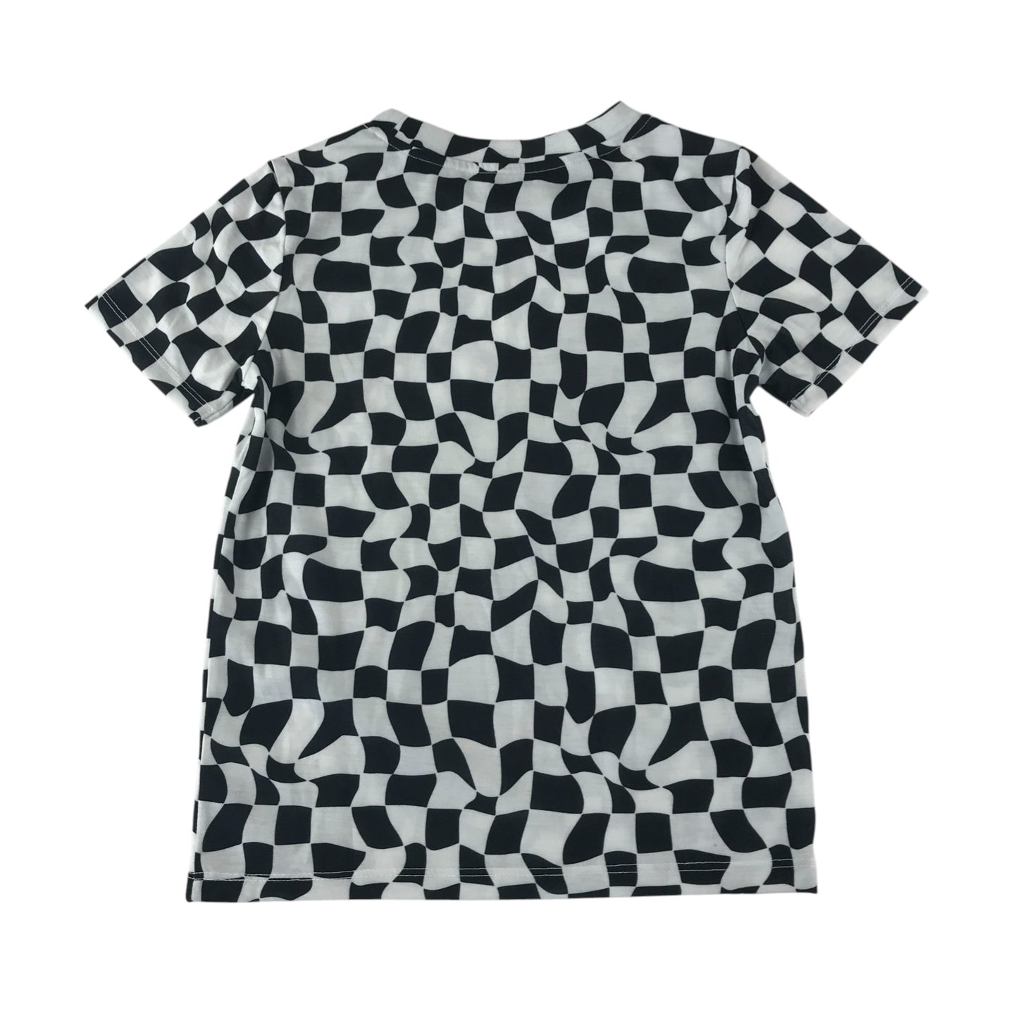 Nutmeg t-shirt 7-8 years black and white short sleeve dinosaur print