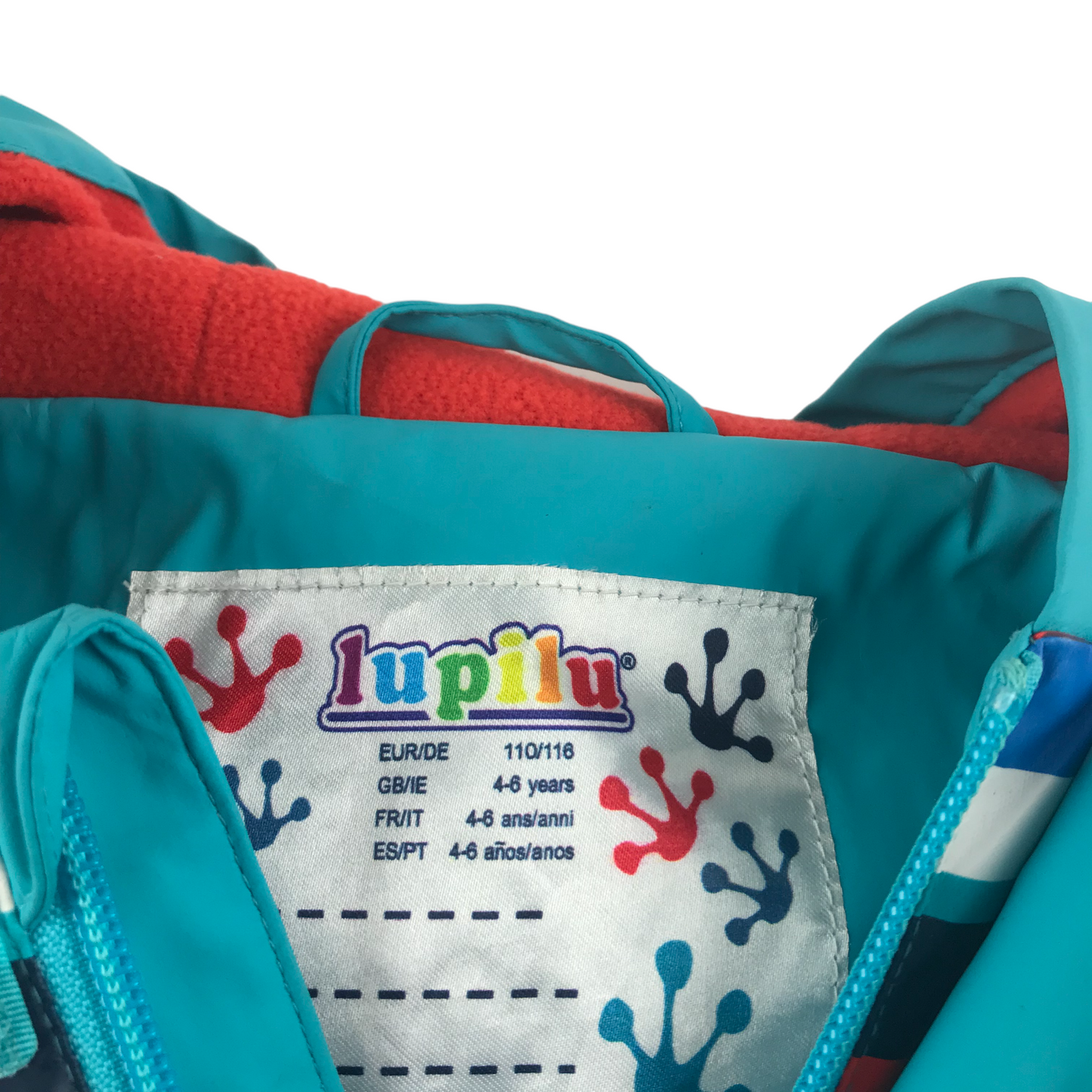 Lupilu Raincoat Age 5 Blue Stripy