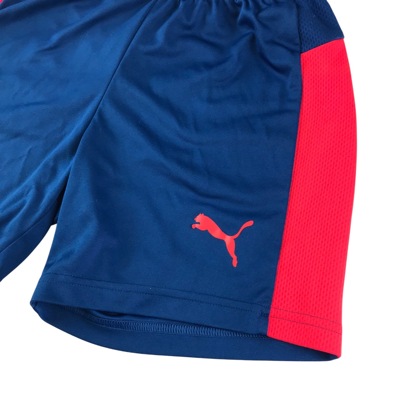 Puma sport shorts 7-8 yeas blue and neon red