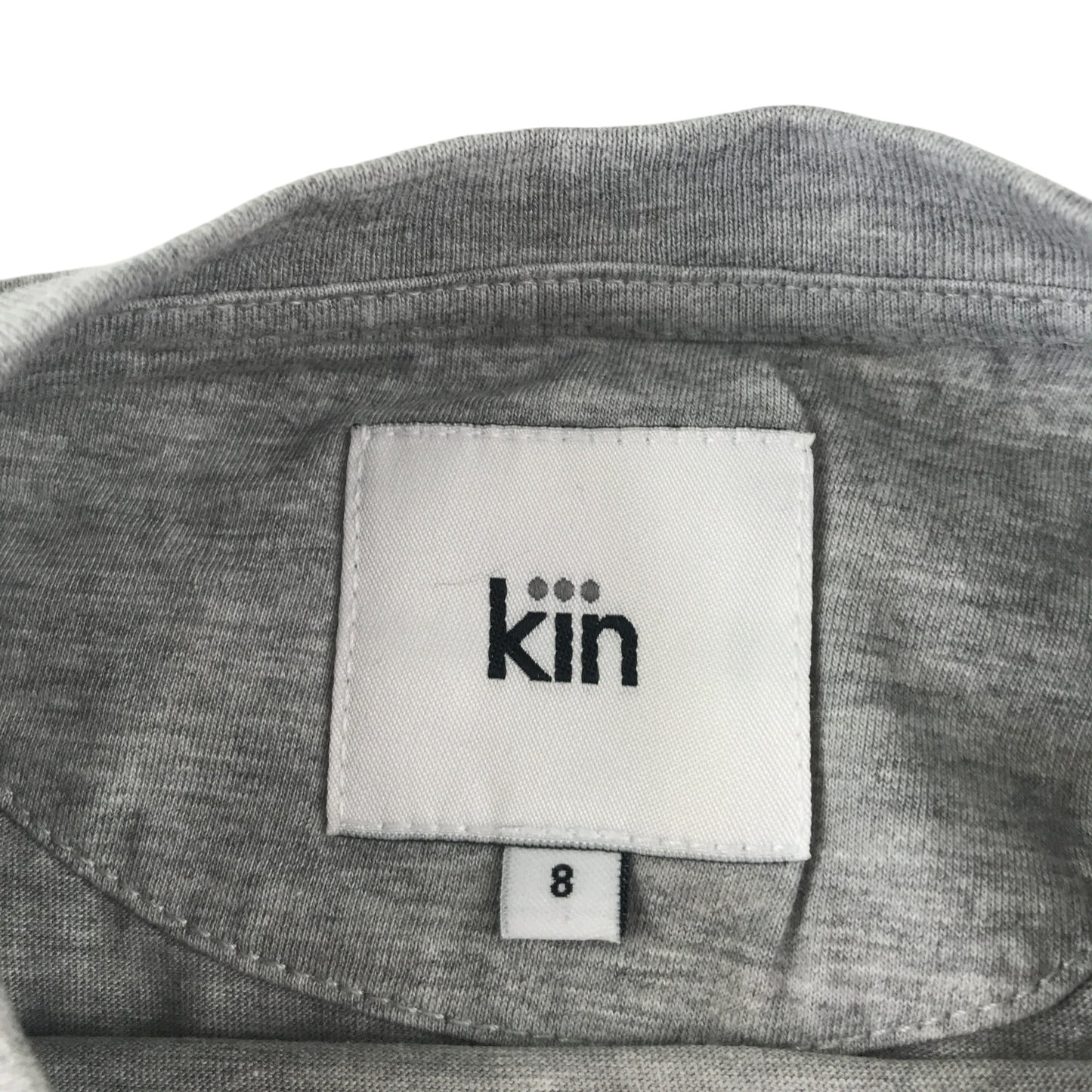 Kin T-Shirt 7-8 years grey short sleeve with block colour print