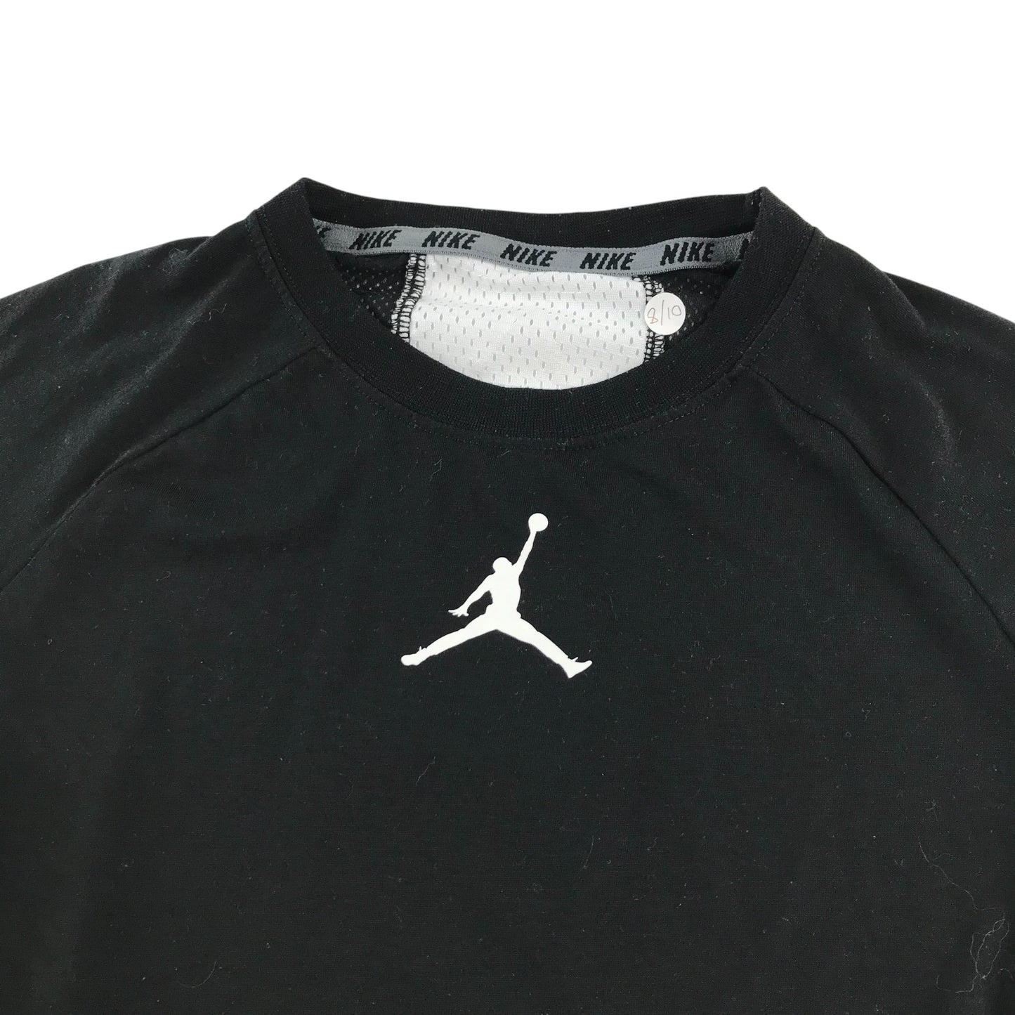 Air Jordan sport top 8-10 years black short sleeve