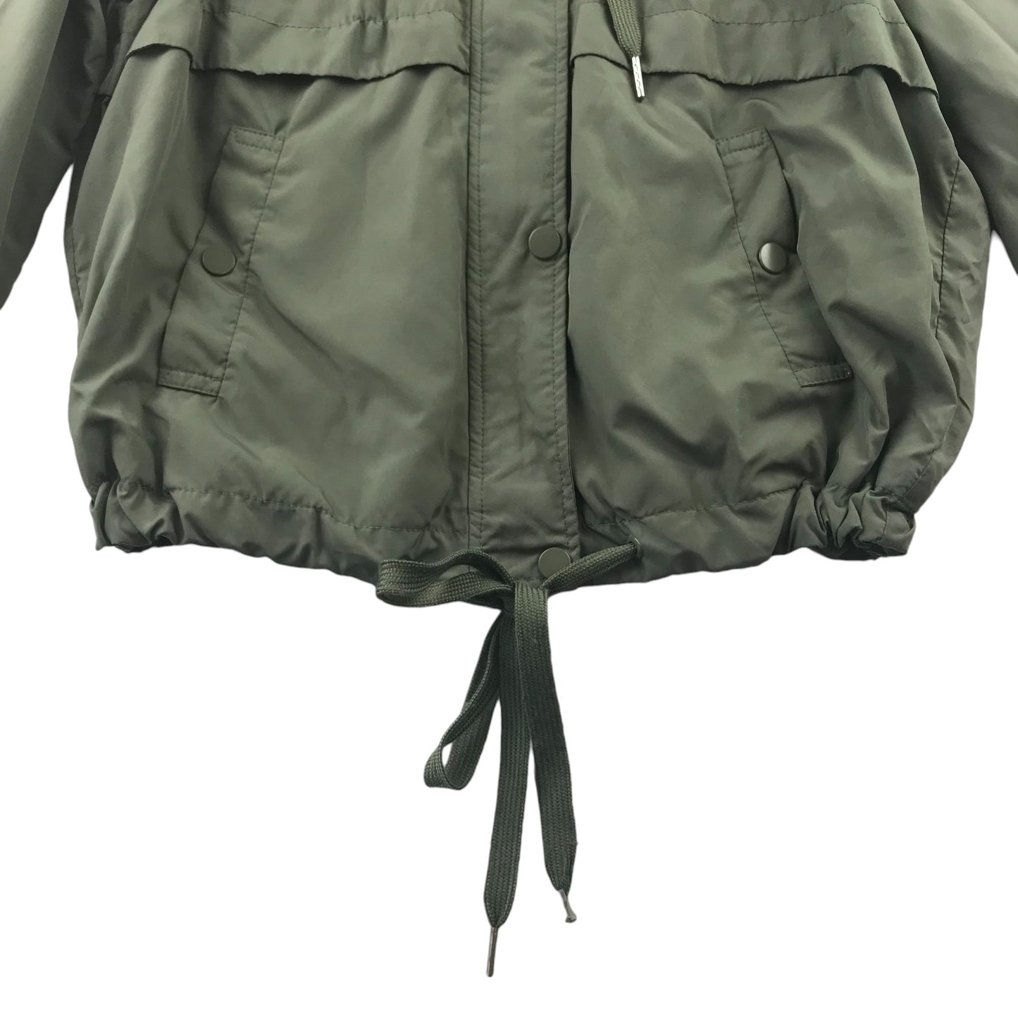 H&M light jacket women's size EUR 32 khaki green cropped over sized