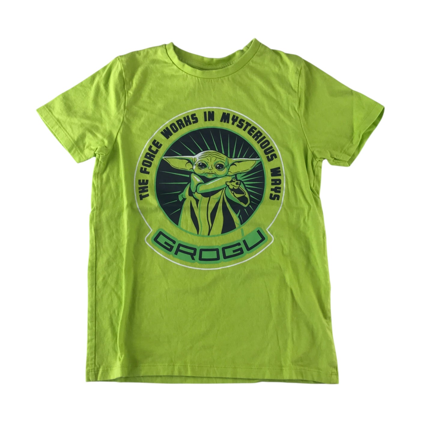 Pep&Co T-shirt 7-8 years green short sleeve with Star Wars Grogu graphic cotton