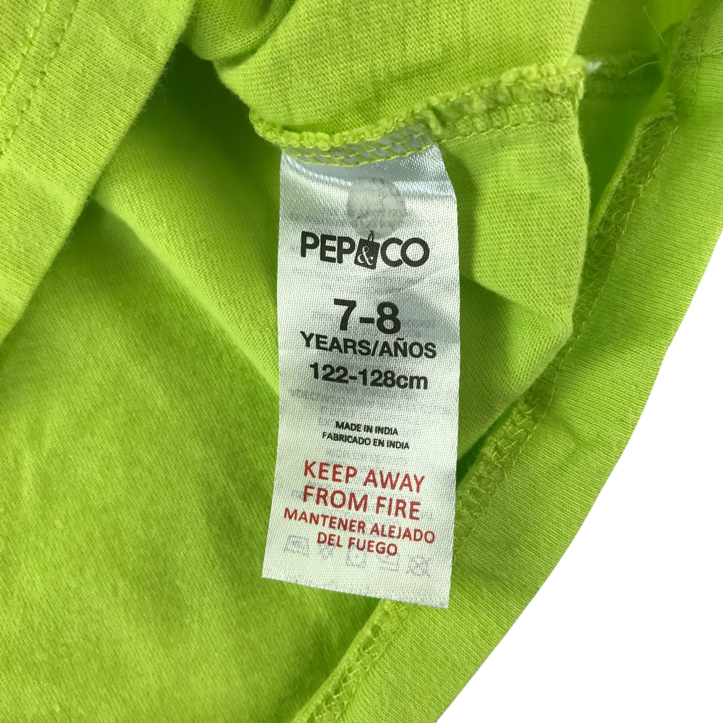 Pep&Co T-shirt 7-8 years green short sleeve with Star Wars Grogu graphic cotton