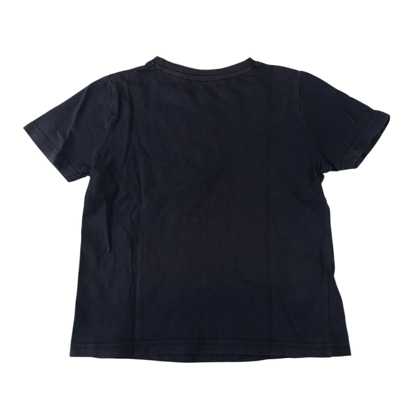 Nutmeg t-shirt 7-8 years black short sleeve with bee embroidery cotton