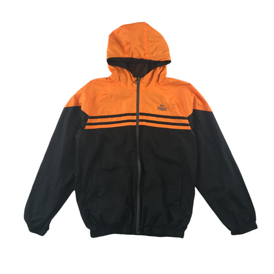 Lonsdale light jacket 13 years black with orange hood and chest