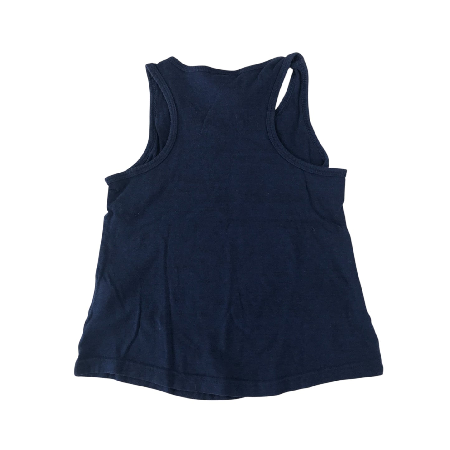 Nike Tank Top Vest 7-8 years navy with pink and white logo cotton