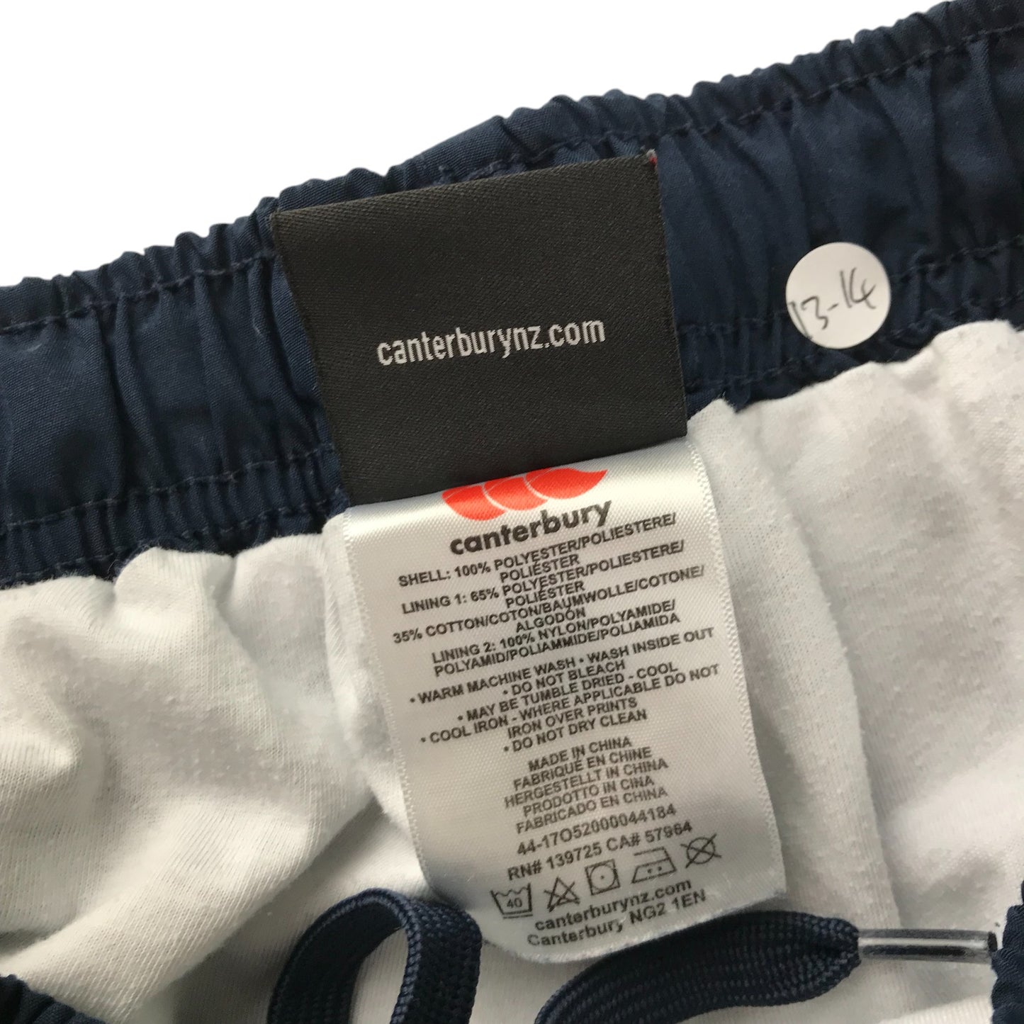 Canterbury joggers 13-14 years navy blue outdoorsy windbreakers