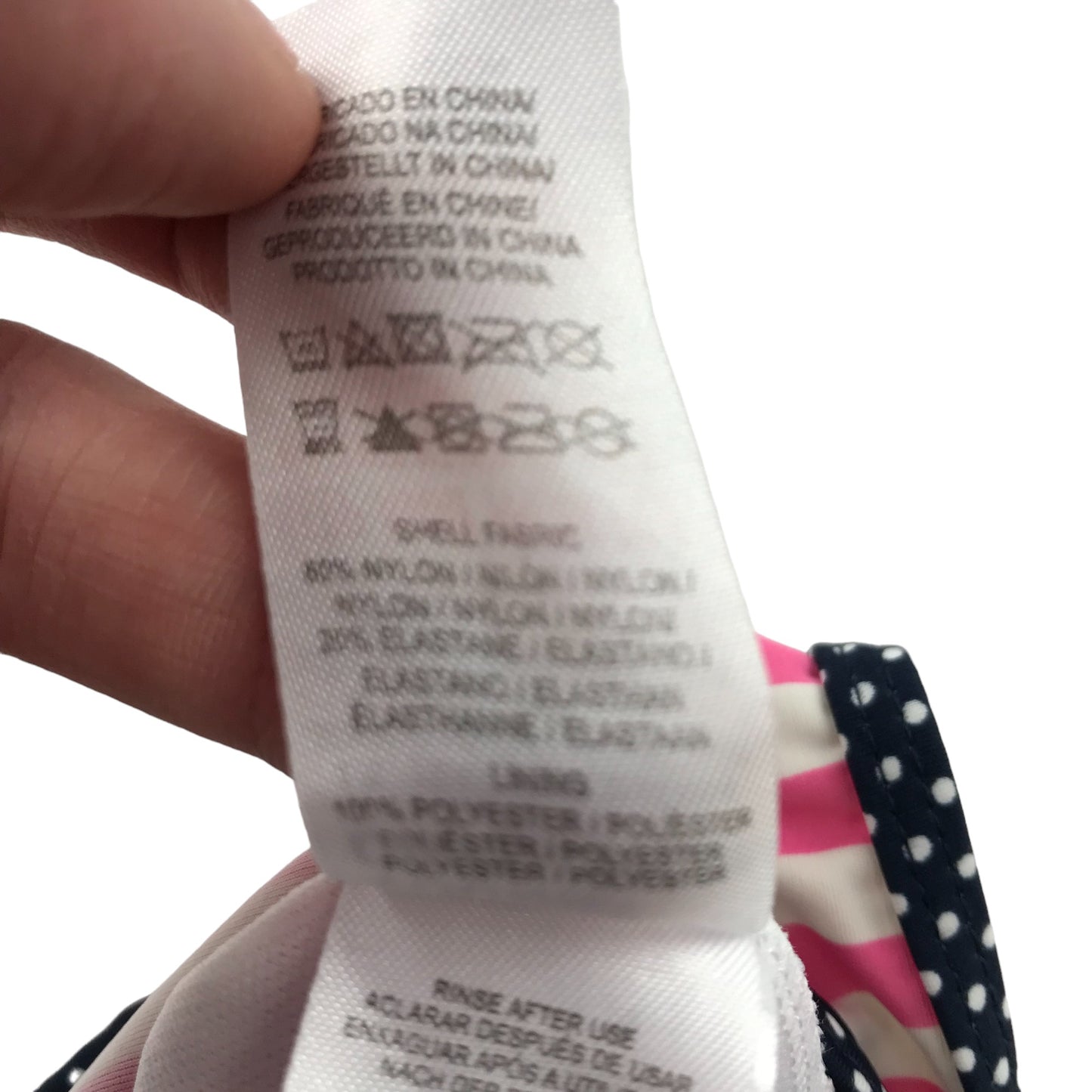 Primark Swimsuit Age 4 Pink and White Stripy One Piece Cossie