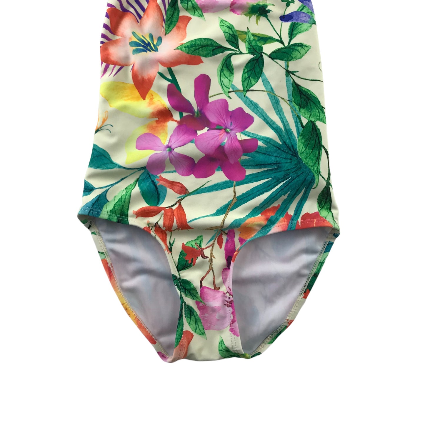 Next Swimsuit Age 5 Green Pink White Floral One Piece Cossie
