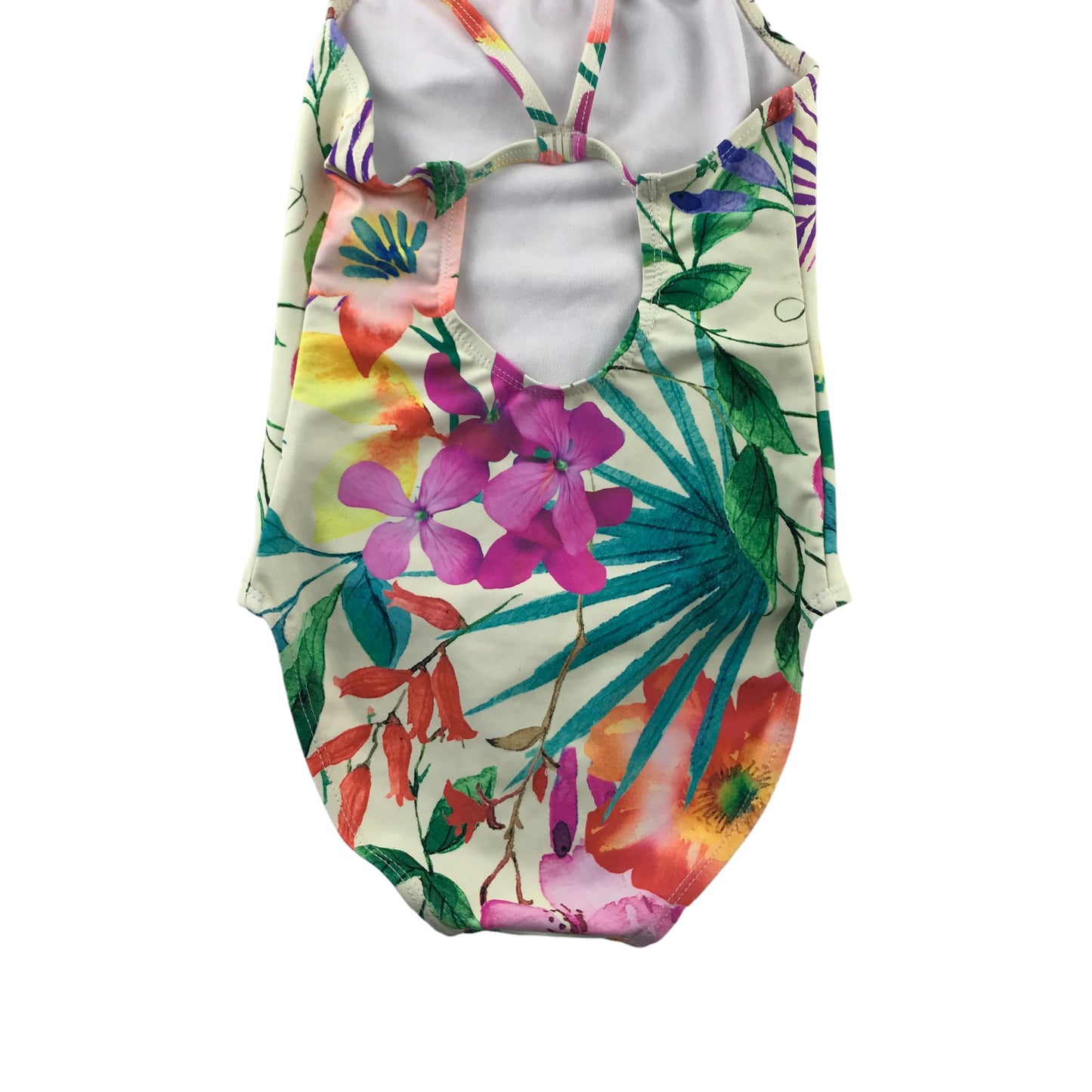 Next Swimsuit Age 5 Green Pink White Floral One Piece Cossie