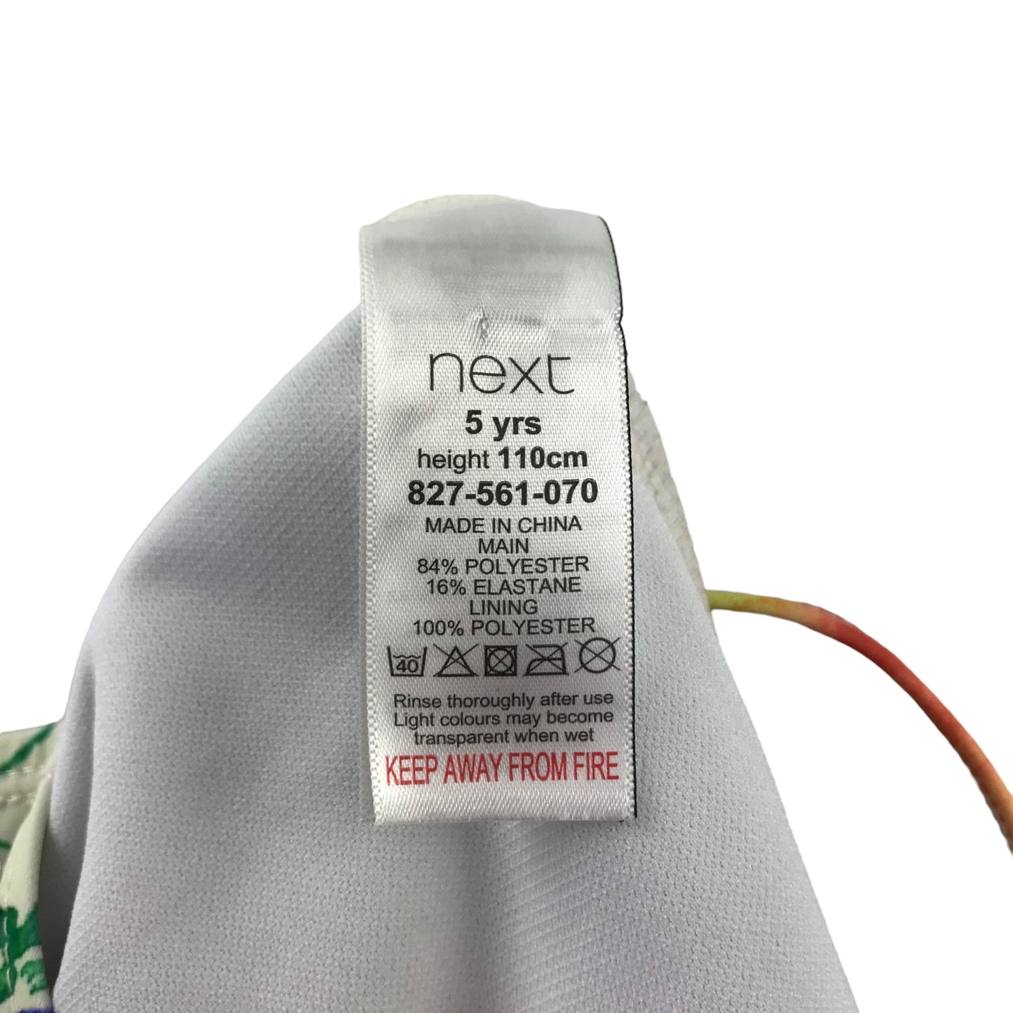 Next Swimsuit Age 5 Green Pink White Floral One Piece Cossie