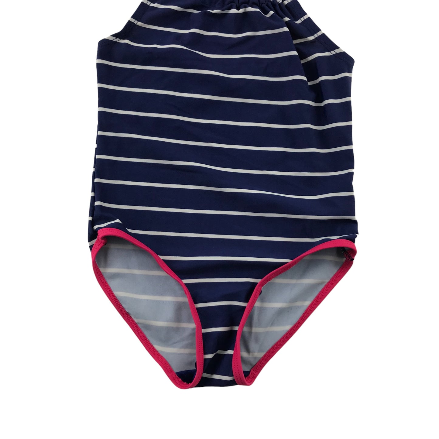 Tu Swimsuit Age 6 Navy Blue Stripy One Piece Cossie