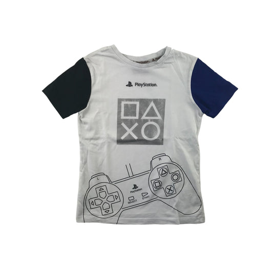 George T-shirt 6-7 years white and black PlayStation cotton
