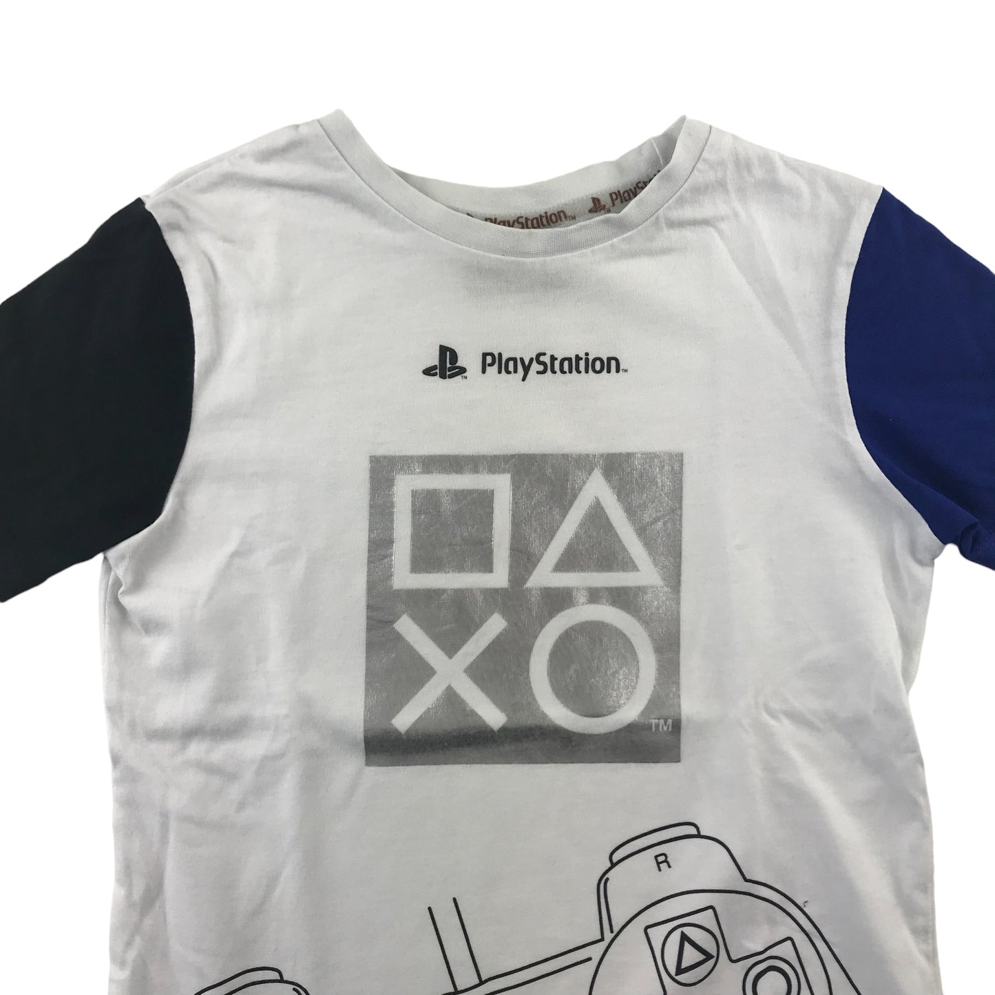 George T-shirt 6-7 years white and black PlayStation cotton