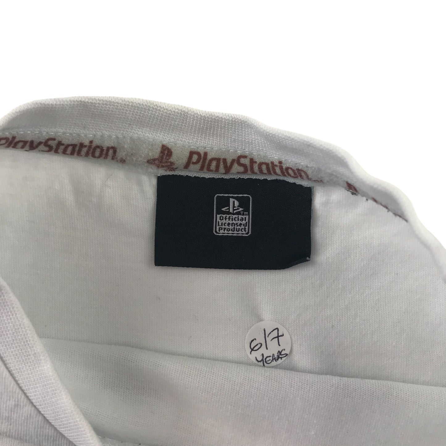 George T-shirt 6-7 years white and black PlayStation cotton
