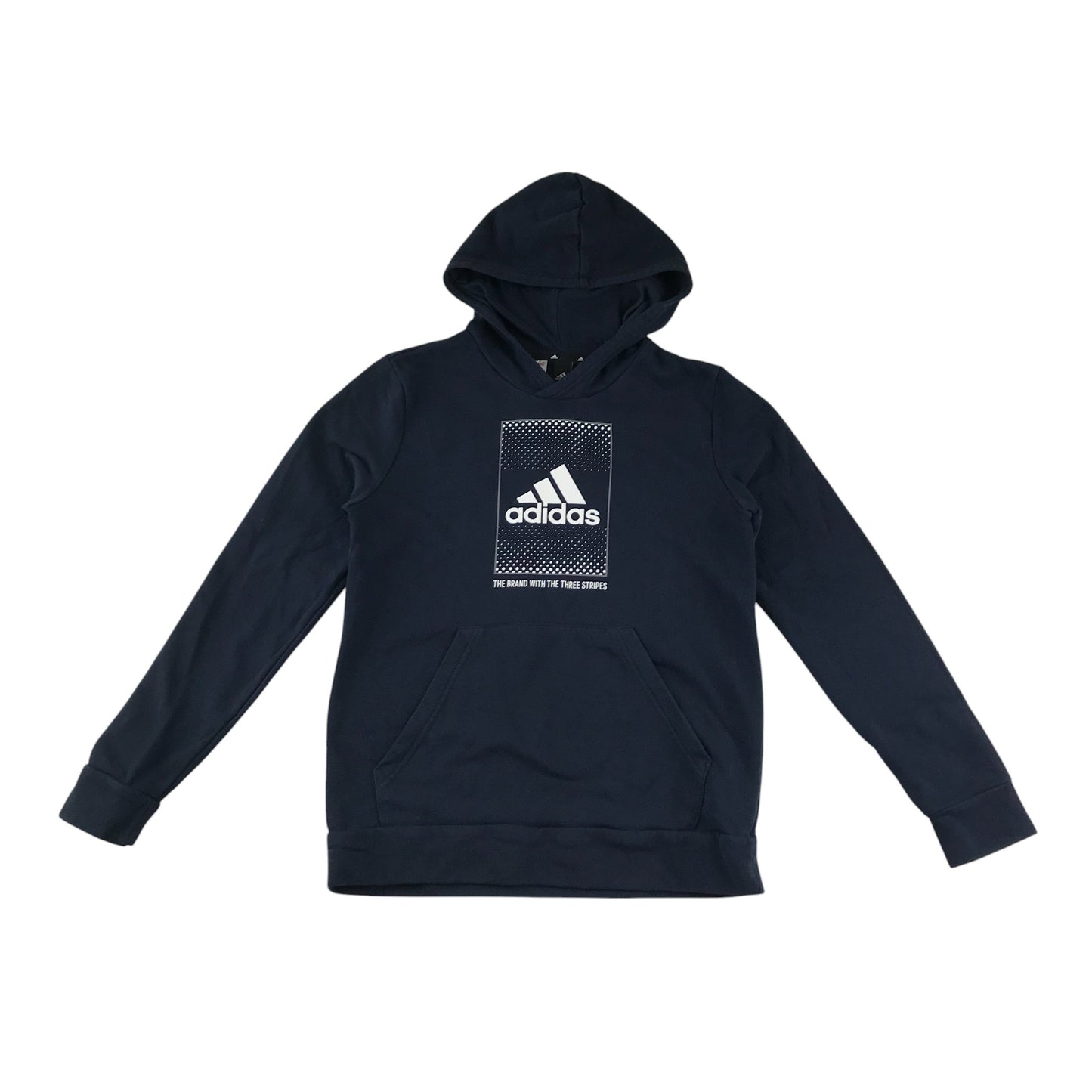 Adidas hoodie 13-14 years navy pullover with logo print