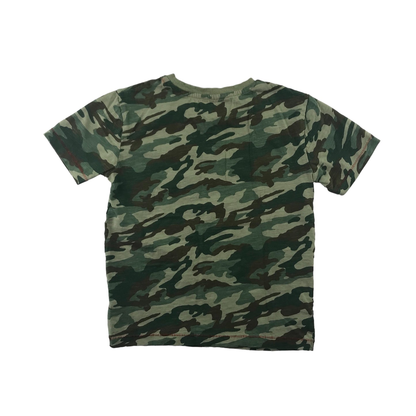 Next T-shirt 6 years khaki and green camo with pocket