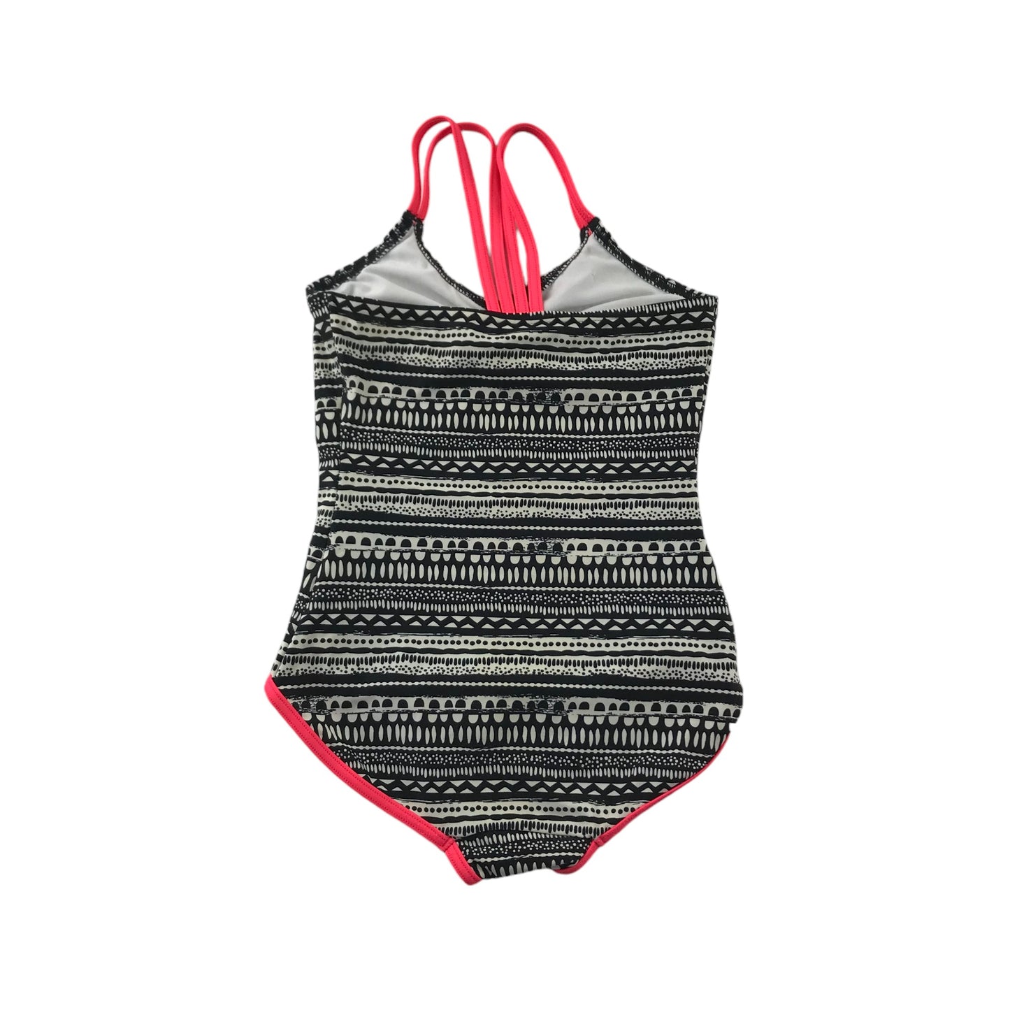 George Swimsuit Age 6 Black and White Graphic Print One Piece Cossie