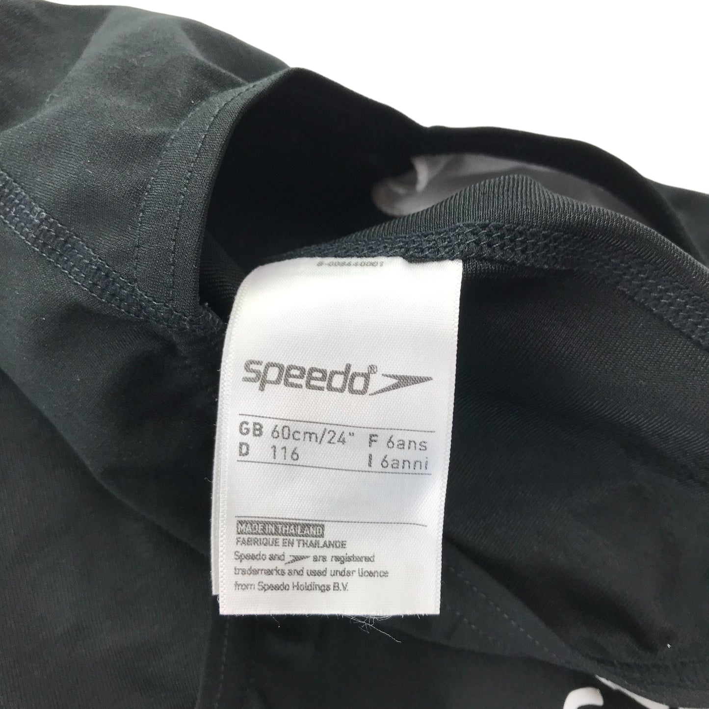 Speedo Swimsuit Age 6 Black Plain Glasgow One Piece Cossie