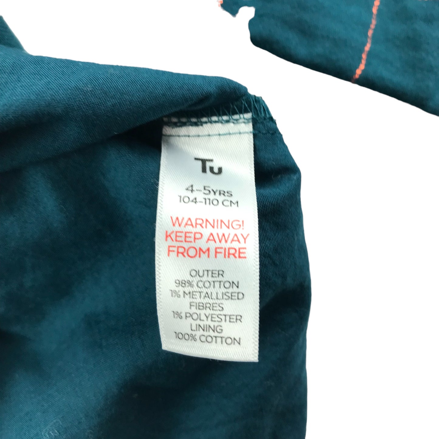 Tu Blouse Age 4 Teal Turquoise embroidered Neckline