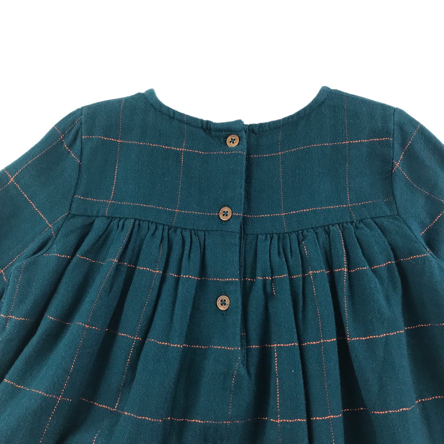 Tu Blouse Age 4 Teal Turquoise embroidered Neckline
