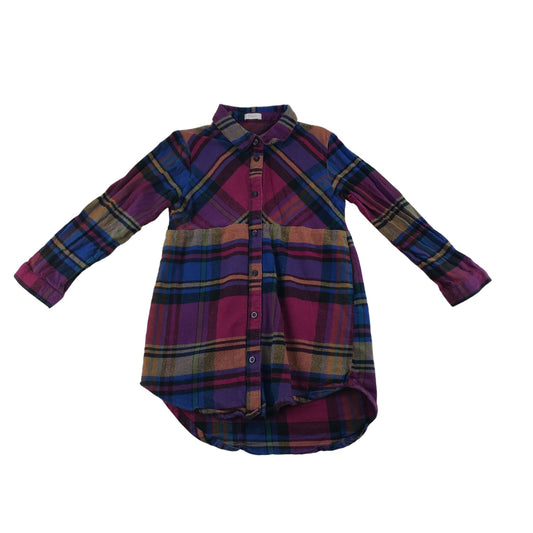 Next Shirt Age 6 Multicolour Check Button Up Cotton